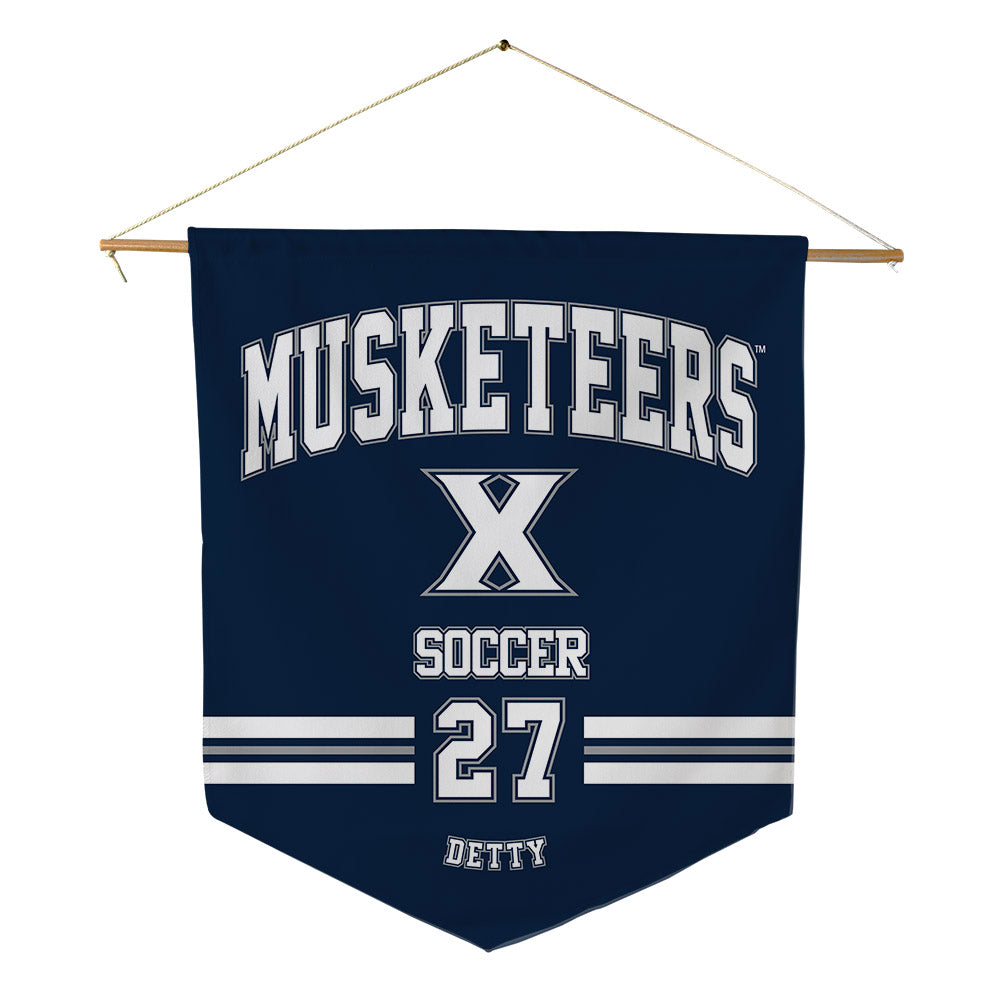 Xavier - NCAA Men's Soccer : Ely Detty - Pennant - 18" x 21"-0