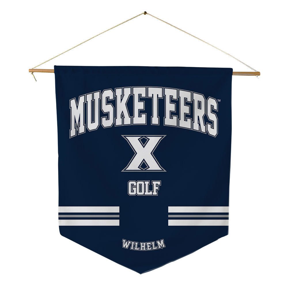 Xavier - NCAA Men's Golf : AJ Wilhelm - Pennant - 18" x 21"-0