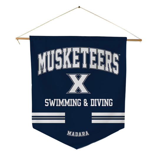 Xavier - NCAA Women's Swimming & Diving : Teegan Madara - Pennant - 18" x 21"-0