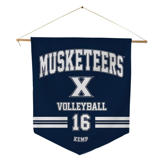 Xavier - NCAA Women's Volleyball : Margo Kemp - Pennant - 18" x 21"-0