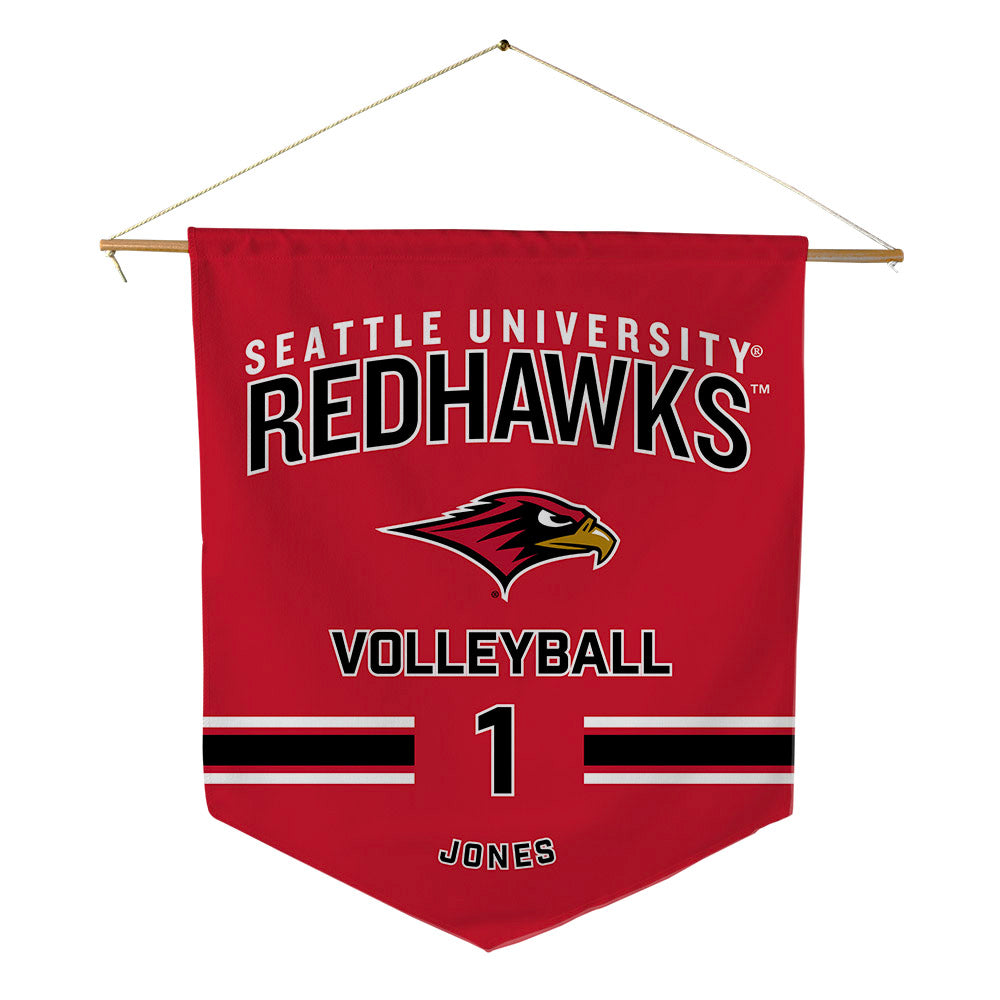 Seattle - NCAA Women's Volleyball : Bella Jones - Pennant - 18" x 21"-0