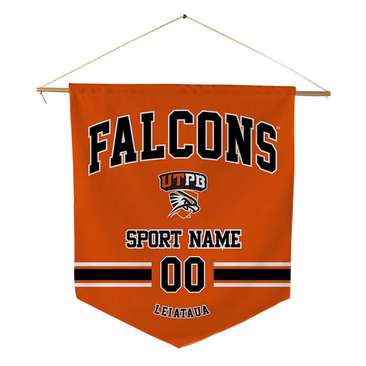 UTPB - NCAA Football : Eli Leiataua - Pennant - 18" x 21"-0