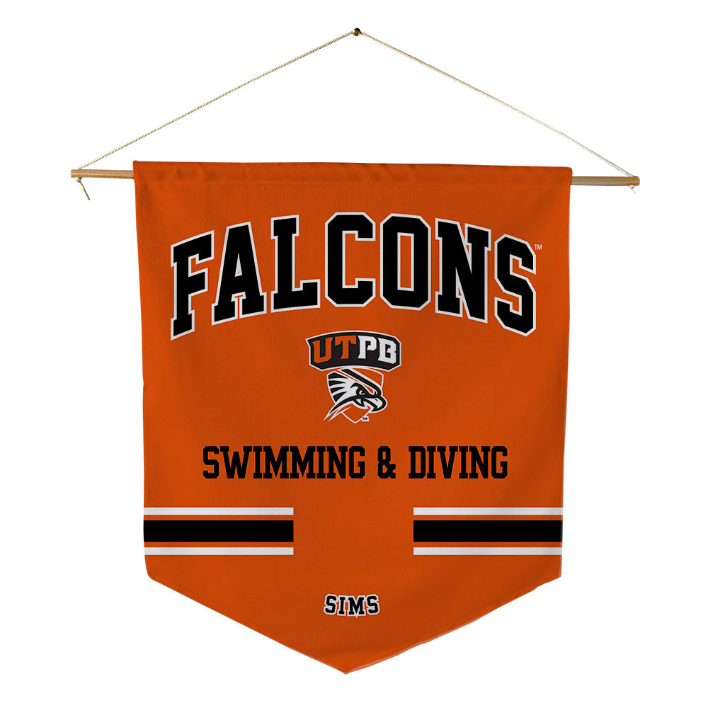 UTPB - NCAA Women's Swimming & Diving : Rachel Sims - Pennant - 18" x 21"-0