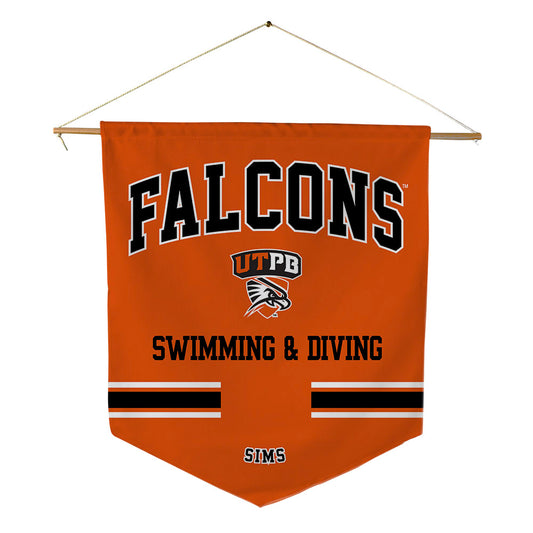 UTPB - NCAA Women's Swimming & Diving : Rachel Sims - Pennant - 18" x 21"-0