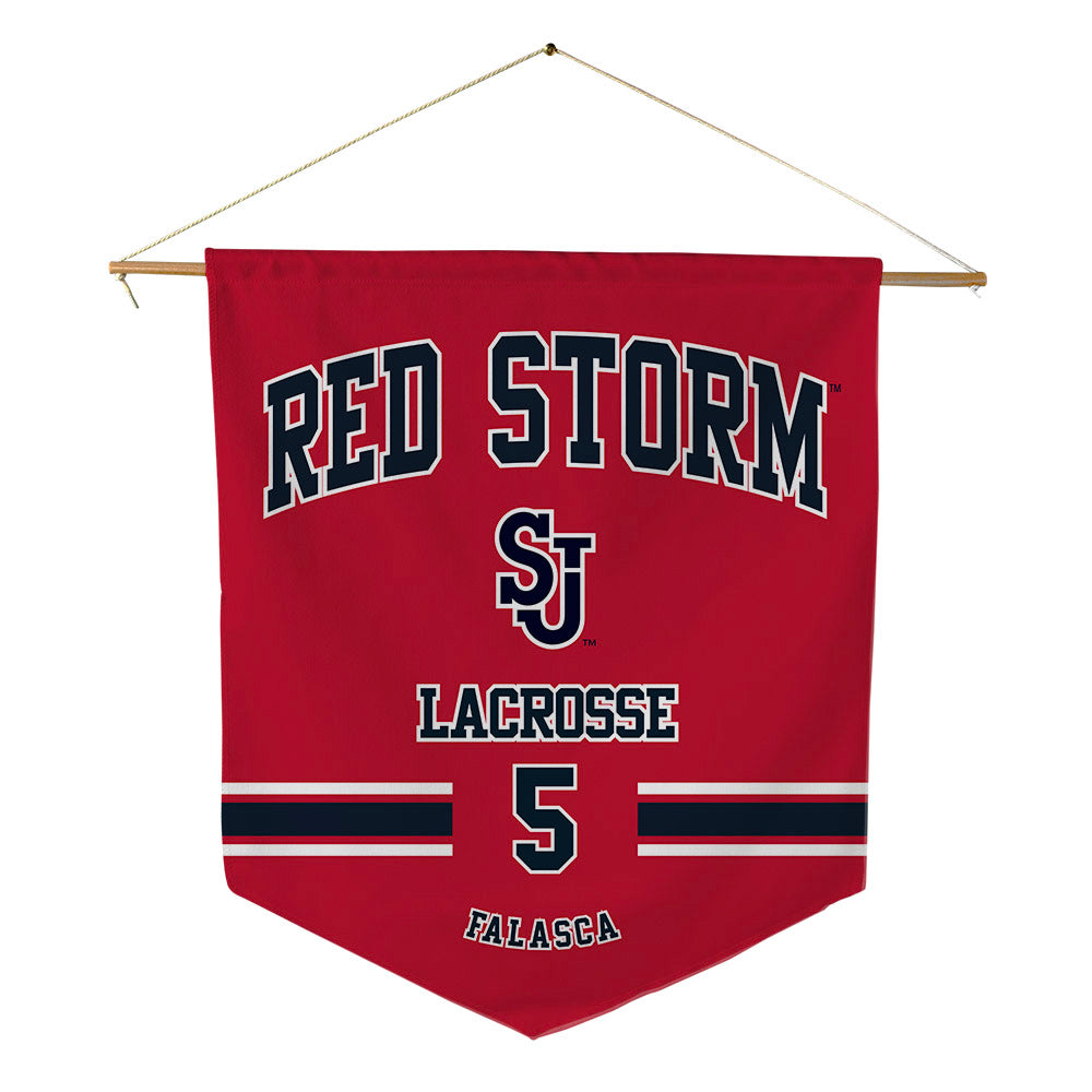 St. Johns - NCAA Men's Lacrosse : Quinn Falasca - Pennant - 18" x 21"-0