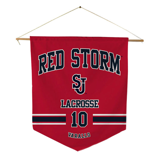 St. Johns - NCAA Men's Lacrosse : Sebastian Varallo - Pennant - 18" x 21"-0