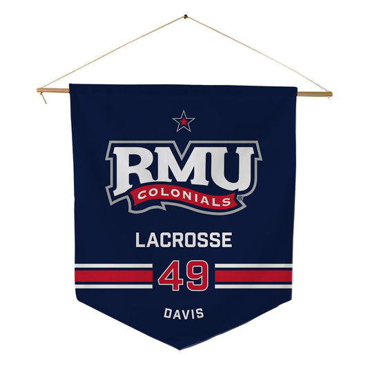 Robert Morris - NCAA Men's Lacrosse : Cristian Davis - Pennant - 18" x 21"-0
