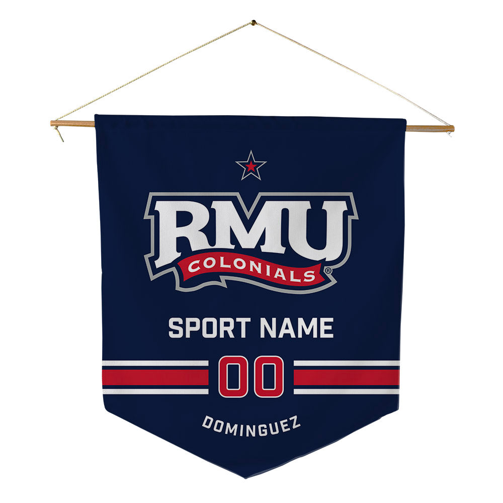 Robert Morris - NCAA Men's Soccer : Miguel Dominguez - Pennant - 18" x 21"-0
