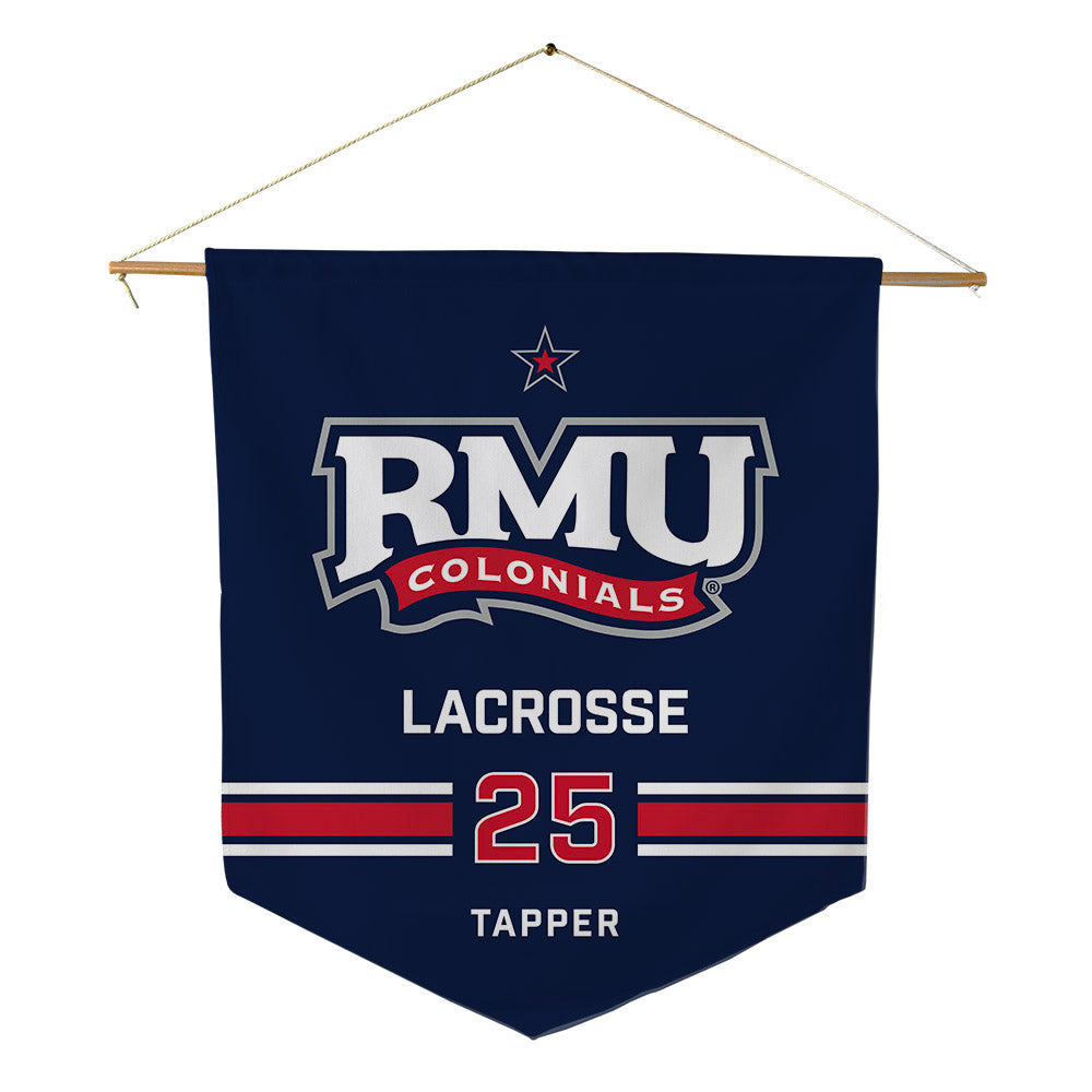 Robert Morris - NCAA Men's Lacrosse : Owen Tapper - Pennant - 18" x 21"-0