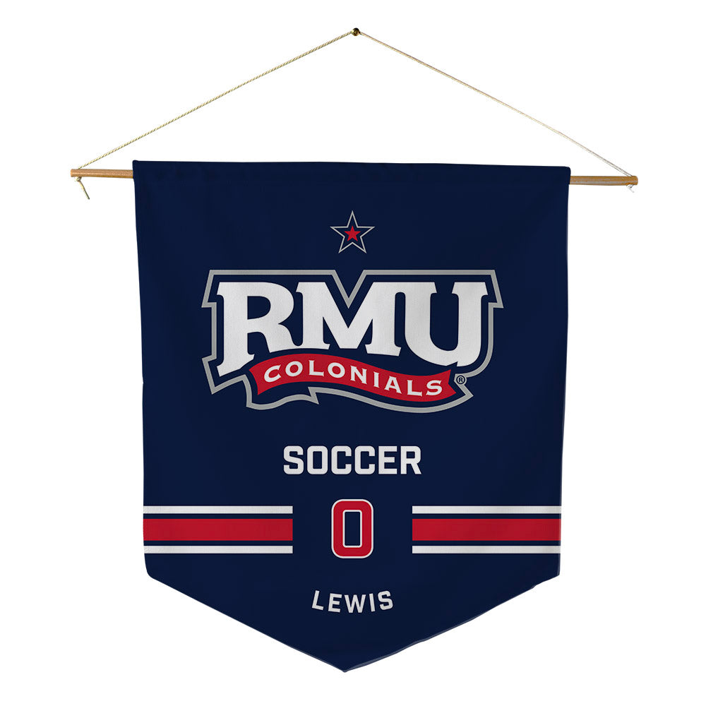 Robert Morris - NCAA Men's Soccer : Chris Lewis - Pennant - 18" x 21"-0