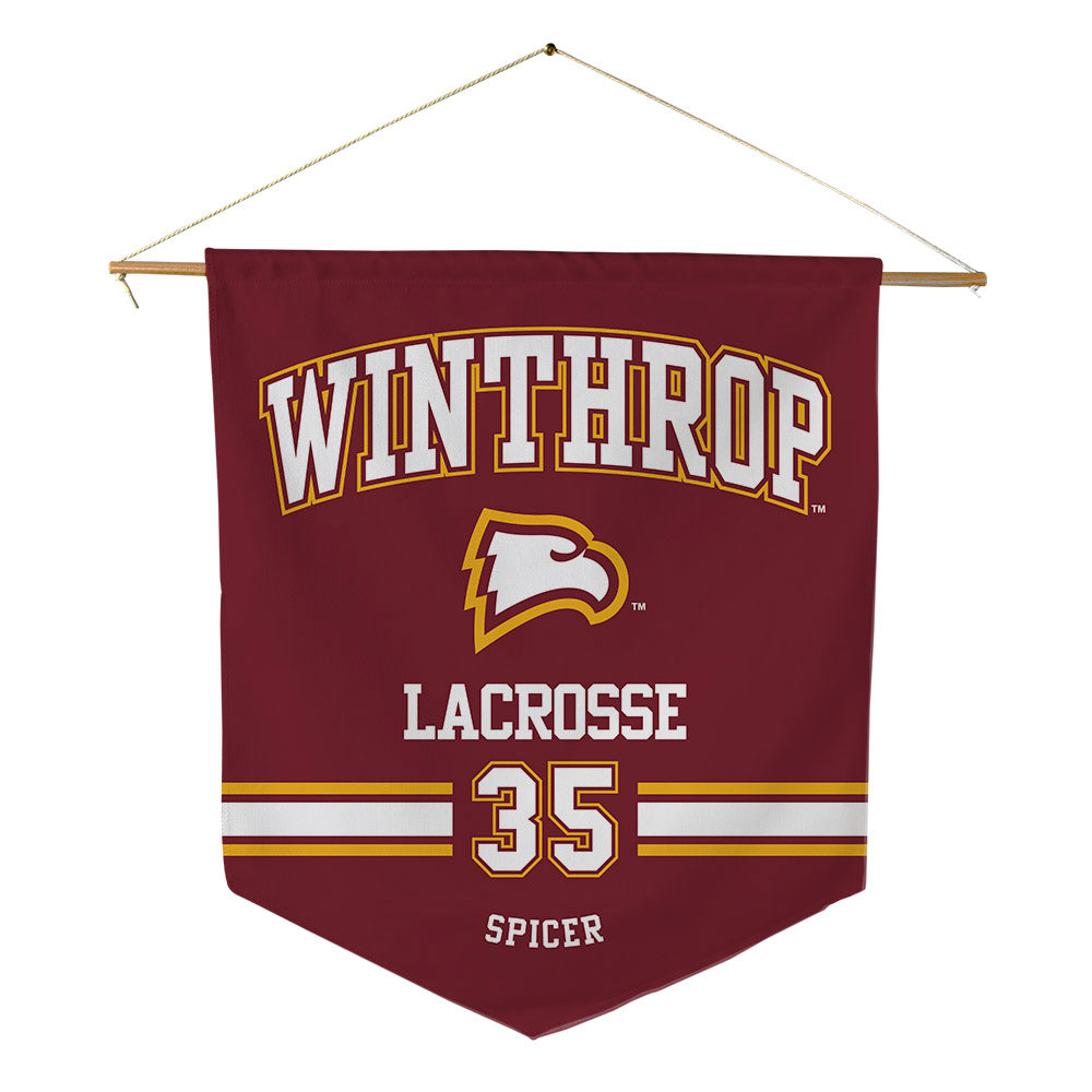 Winthrop - NCAA Women's Lacrosse : Janie Spicer - Pennant - 18" x 21"-0