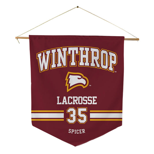 Winthrop - NCAA Women's Lacrosse : Janie Spicer - Pennant - 18" x 21"-0