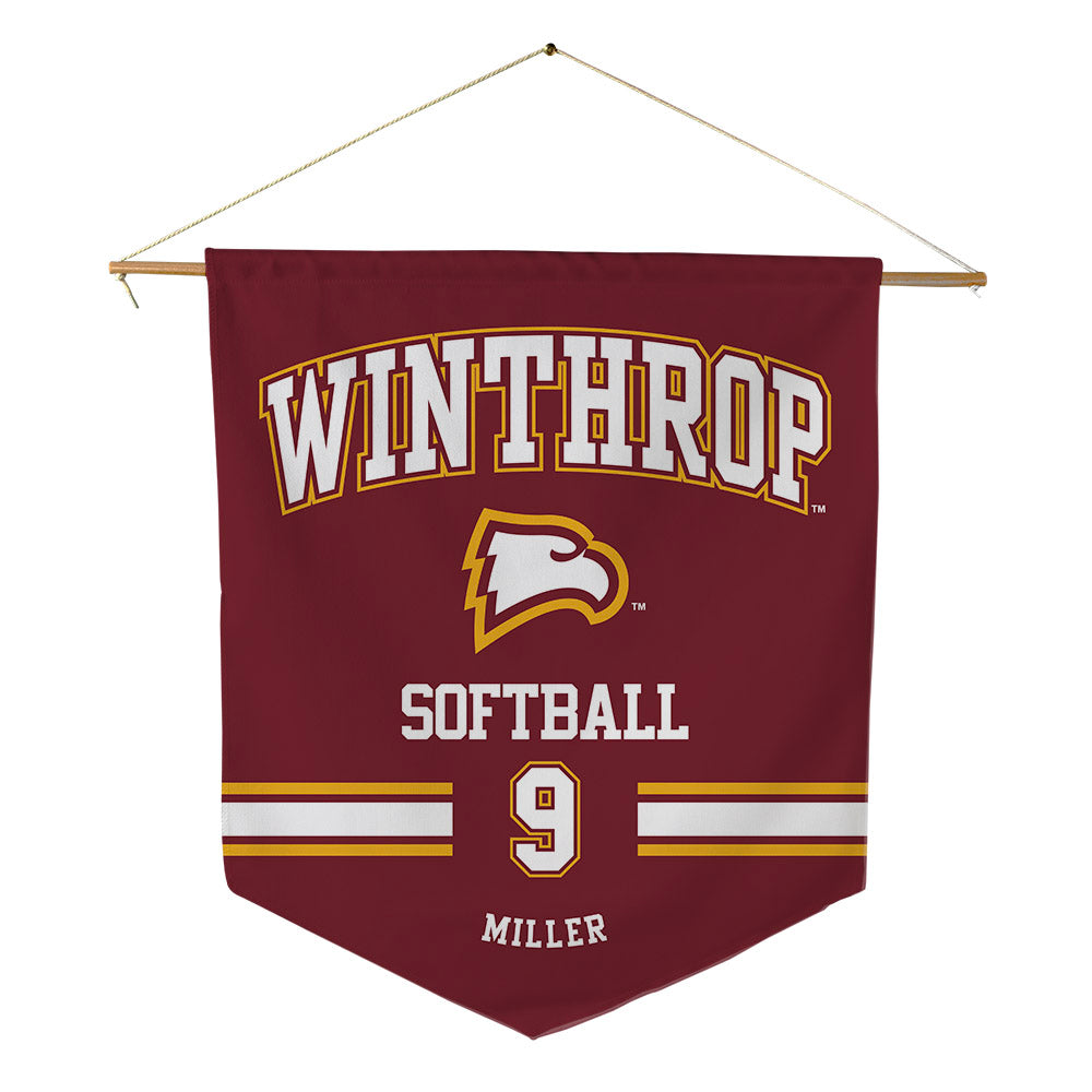 Winthrop - NCAA Softball : Madelyn Miller - Pennant - 18" x 21"-0