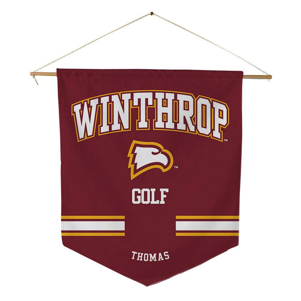 Winthrop - NCAA Men's Golf : Waymon Thomas - Pennant - 18" x 21"-0