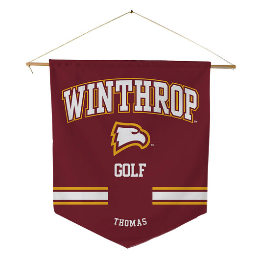 Winthrop - NCAA Men's Golf : Waymon Thomas - Pennant - 18" x 21"-0
