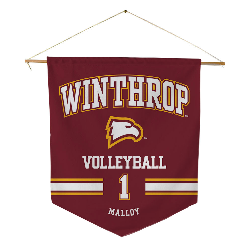 Winthrop - NCAA Women's Volleyball : Makenzie Malloy - Pennant - 18" x 21"-0