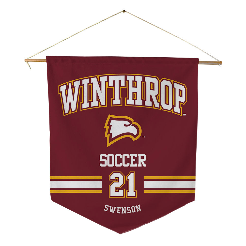 Winthrop - NCAA Men's Soccer : Caleb Swenson - Pennant - 18" x 21"-0