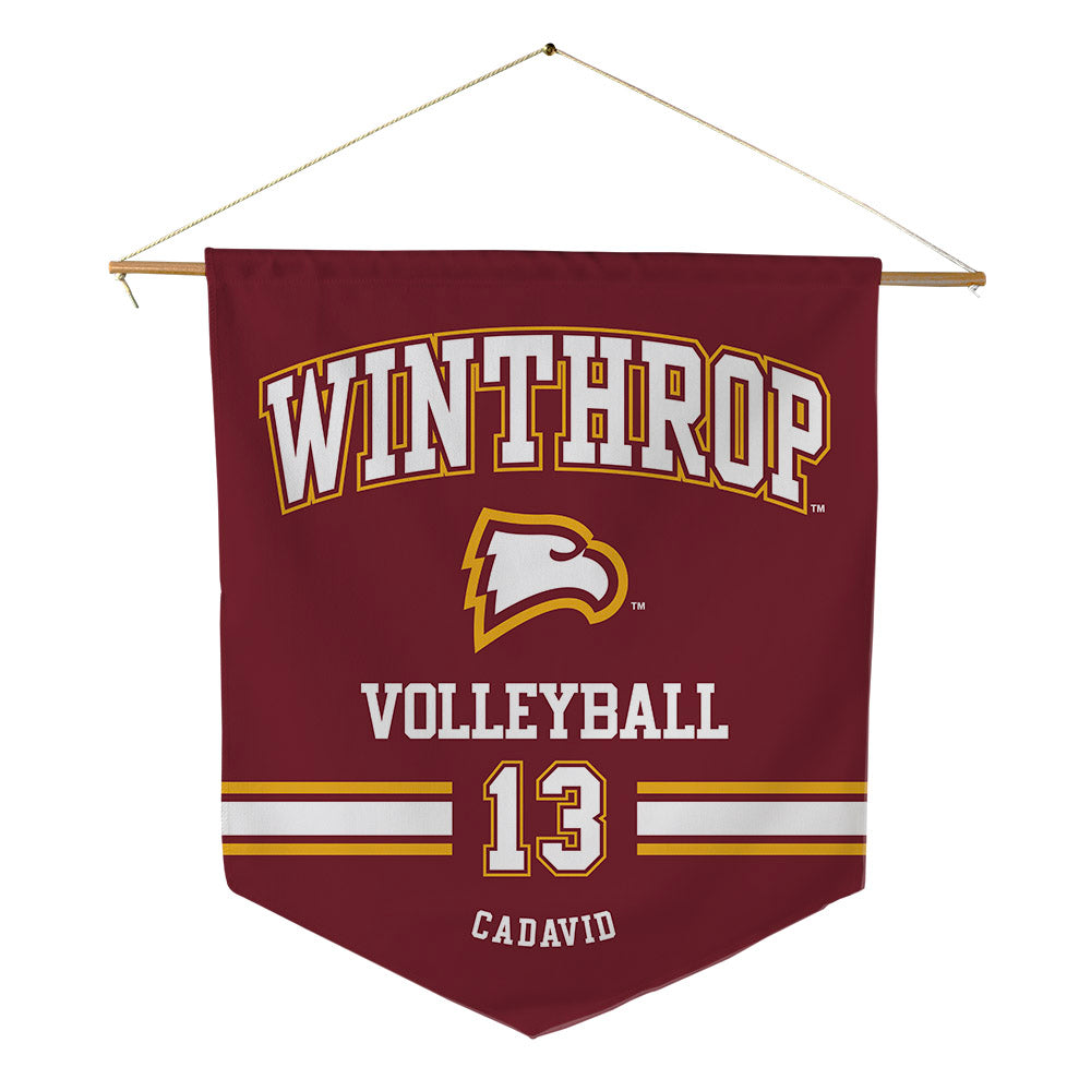 Winthrop - NCAA Women's Volleyball : Alyah Cadavid - Pennant - 18" x 21"-0