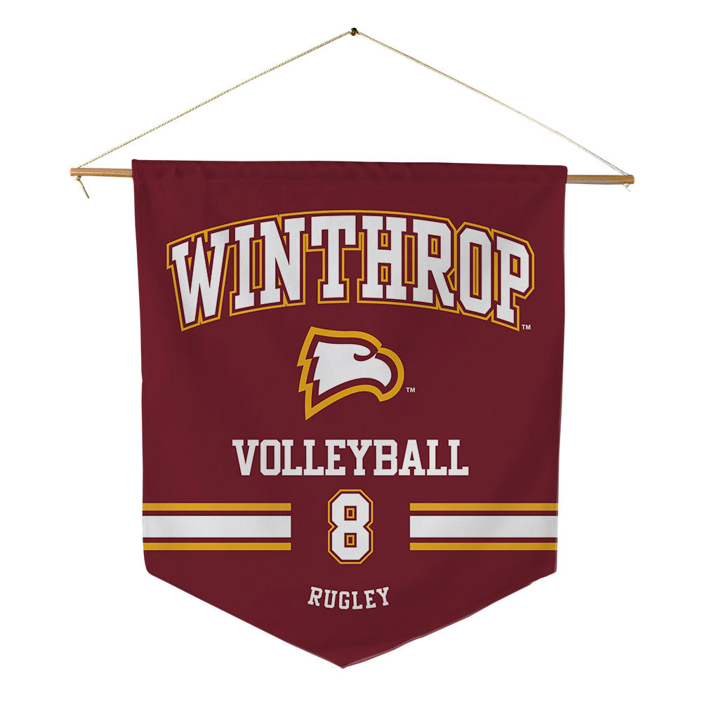 Winthrop - NCAA Women's Volleyball : Kimanni Rugley - Pennant - 18" x 21"-0