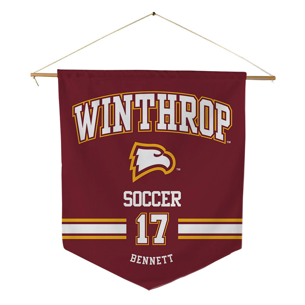 Winthrop - NCAA Women's Soccer : Laura Bennett - Pennant - 18" x 21"-0