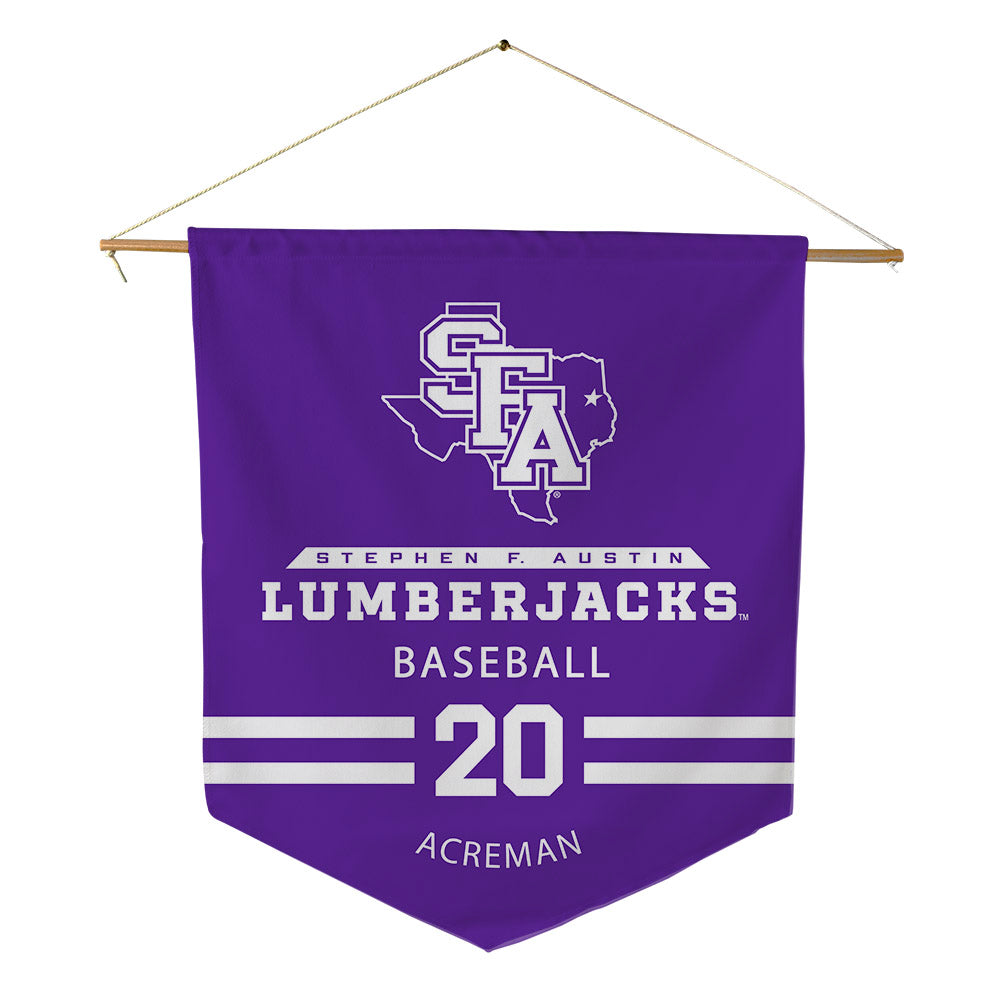 SFA - NCAA Baseball : Trey Acreman - Pennant - 18" x 21"-0