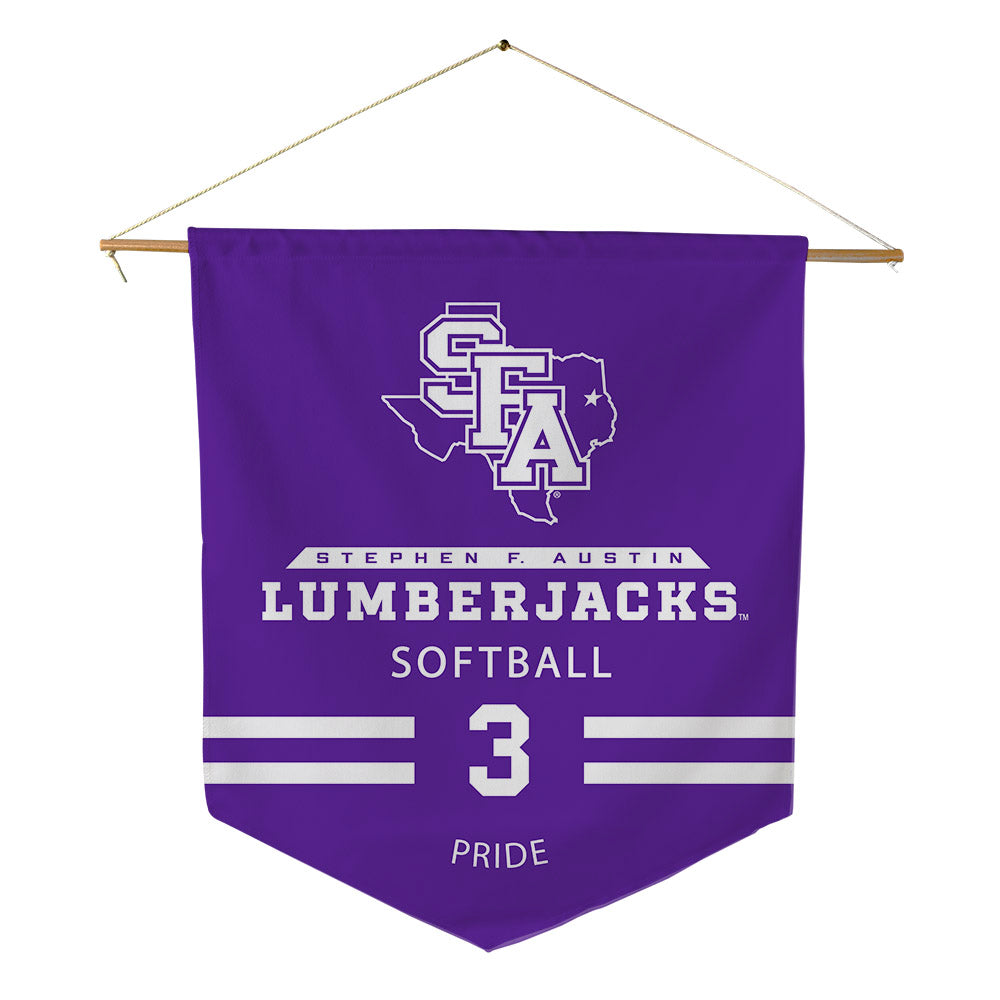 SFA - NCAA Softball : Kara Pride - Pennant - 18" x 21"-0