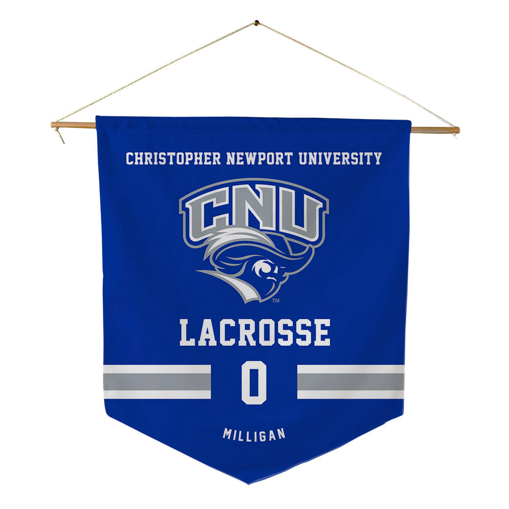 CNU - NCAA Men's Lacrosse : Ryan Milligan - Pennant - 18" x 21"-0