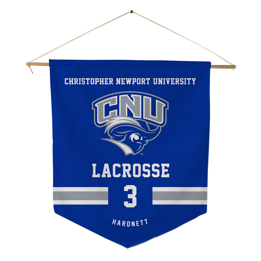 CNU - NCAA Men's Lacrosse : Jayden Hardnett - Pennant - 18" x 21"-0