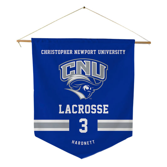 CNU - NCAA Men's Lacrosse : Jayden Hardnett - Pennant - 18" x 21"-0