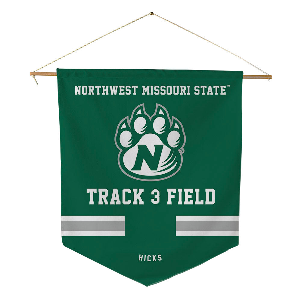 Northwest Missouri State - NCAA Men's Track & Field : Jaeger Hicks - Pennant - 18" x 21"-0