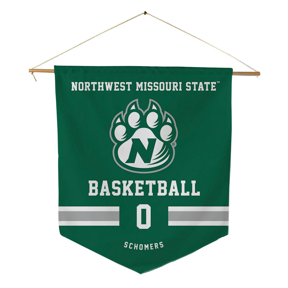 Northwest Missouri State - NCAA Men's Basketball : Spencer Schomers - Pennant - 18" x 21"-0