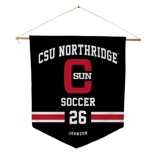 CSUN - NCAA Men's Soccer : Miles Johnson - Pennant - 18" x 21"-0