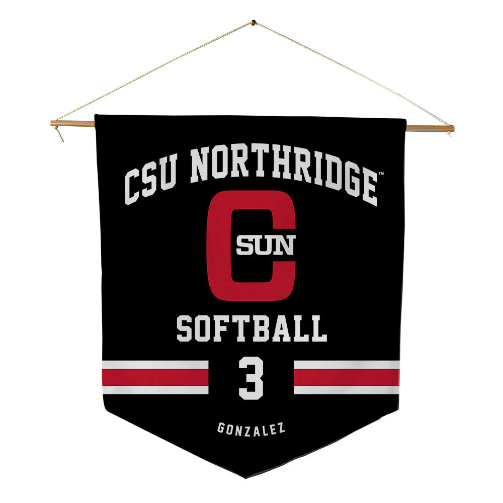 CSUN - NCAA Softball : Sheridan Gonzalez - Pennant - 18" x 21"-0