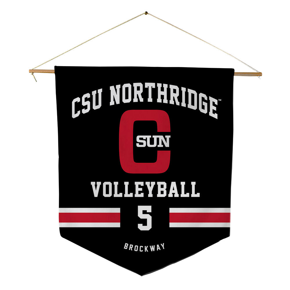 CSUN - NCAA Women's Volleyball : Hailey Brockway - Pennant - 18" x 21"-0