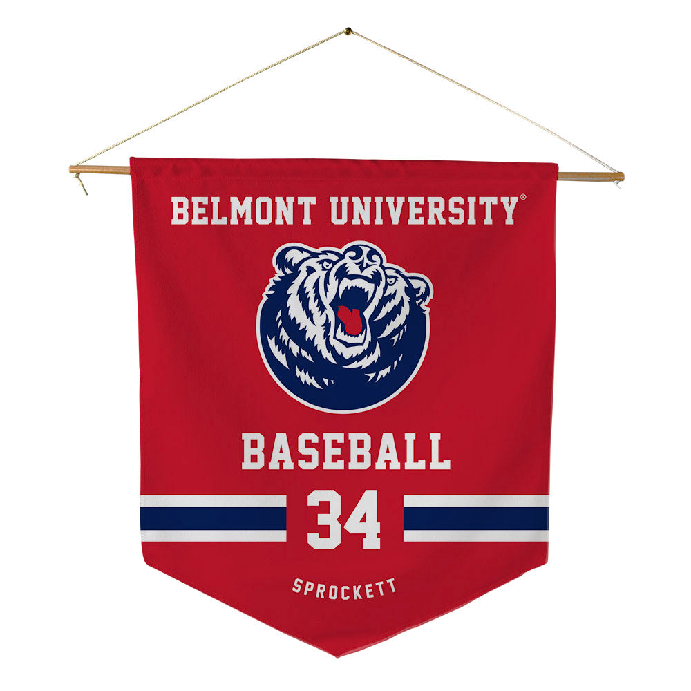 Belmont - NCAA Baseball : Mike Sprockett - Pennant - 18" x 21"-0