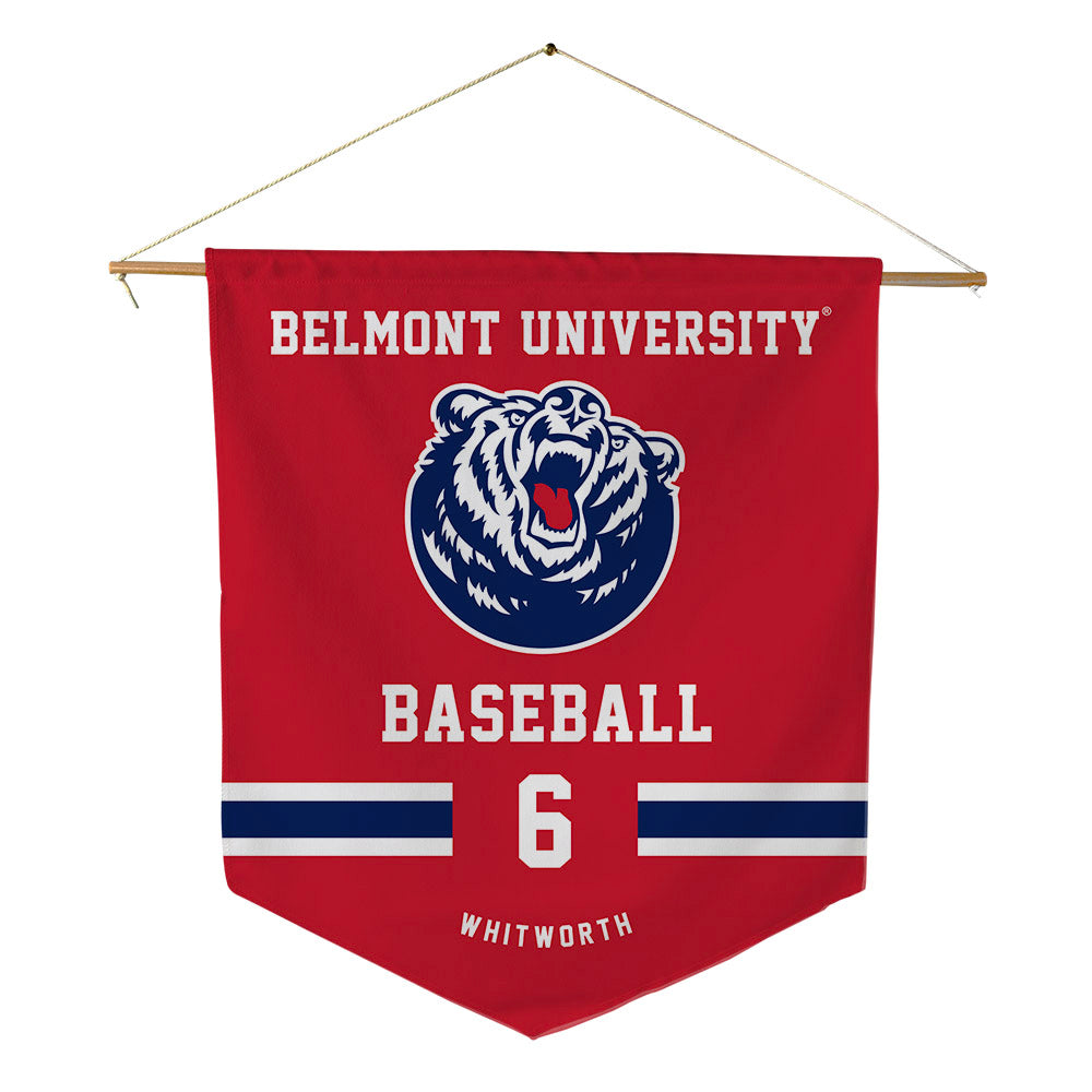 Belmont - NCAA Baseball : JD Whitworth - Pennant - 18" x 21"-0