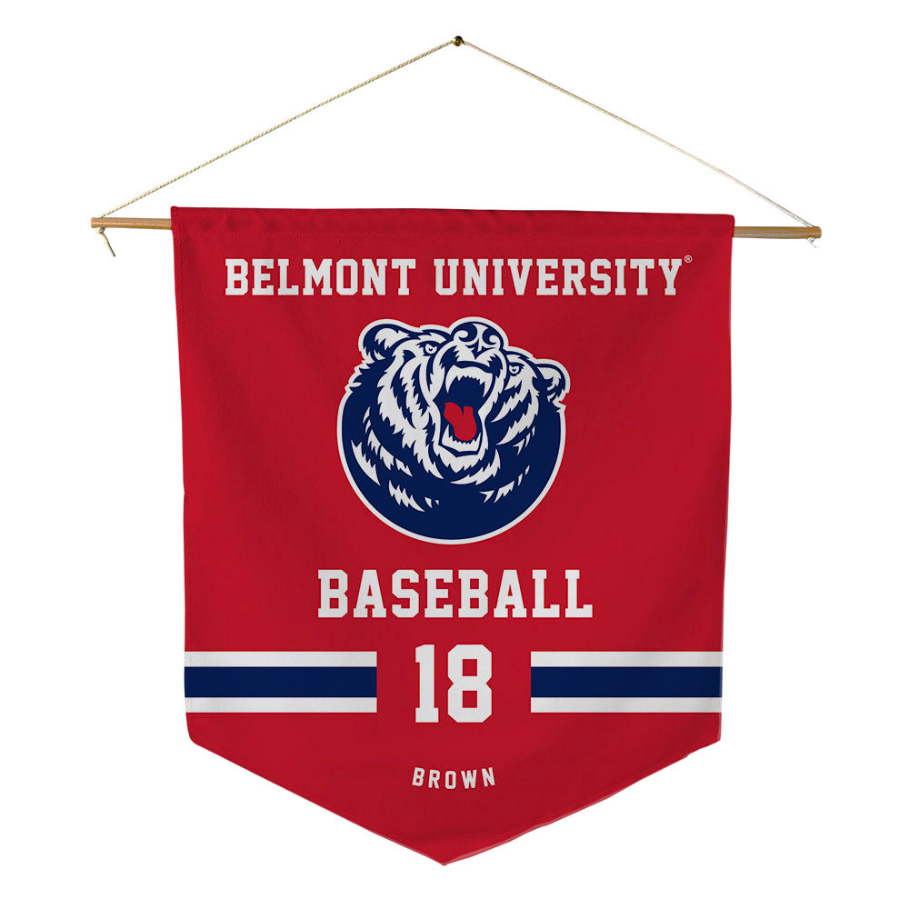 Belmont - NCAA Baseball : Zane Brown - Pennant - 18" x 21"-0