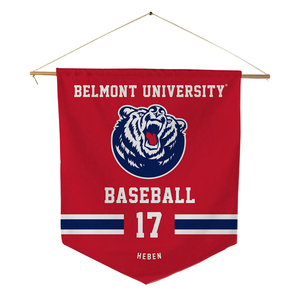 Belmont - NCAA Baseball : Preston Heben - Pennant - 18" x 21"-0