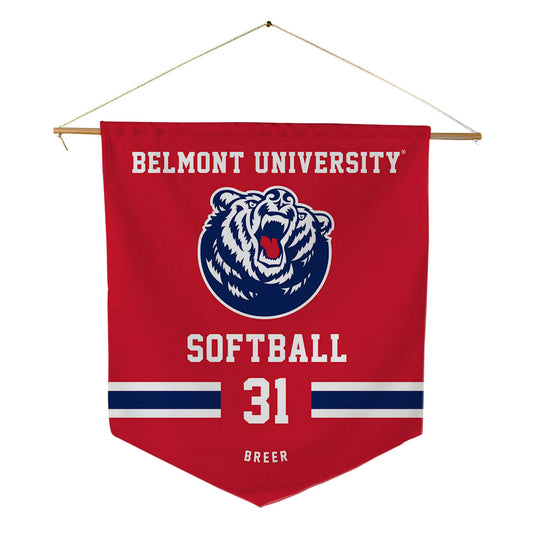Belmont - NCAA Softball : Ryan Breer - Pennant - 18" x 21"-0