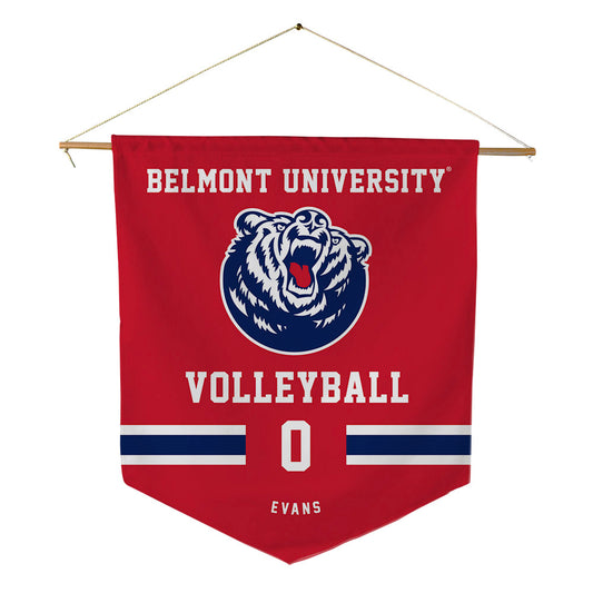 Belmont - NCAA Women's Volleyball : Lauren Evans - Pennant - 18" x 21"-0