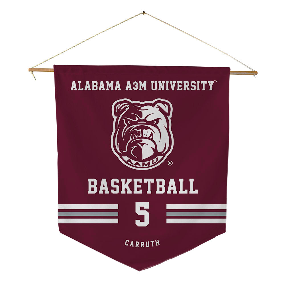 AAMU - NCAA Men's Basketball : Jalen Carruth - Pennant - 18" x 21"-0