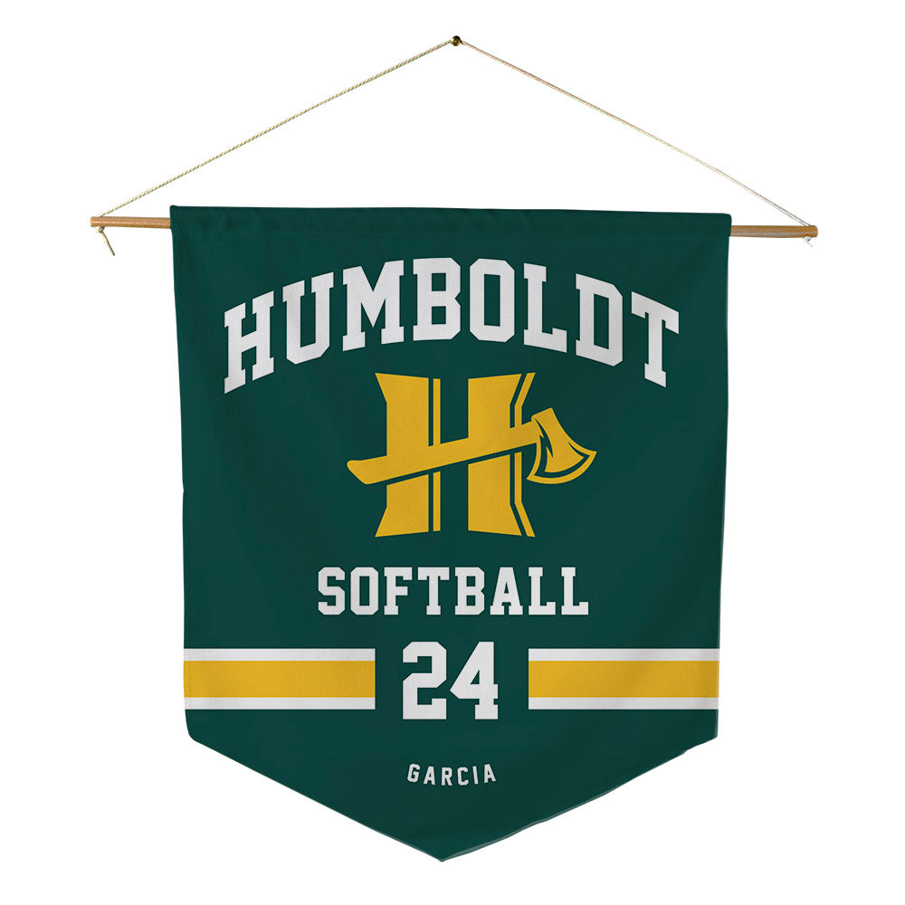 Humboldt State - NCAA Softball : Gaige Garcia - Pennant - 18" x 21"-0
