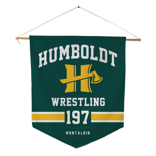 Humboldt State - NCAA Wrestling : Micaiah Montalbin - Pennant - 18" x 21"-0