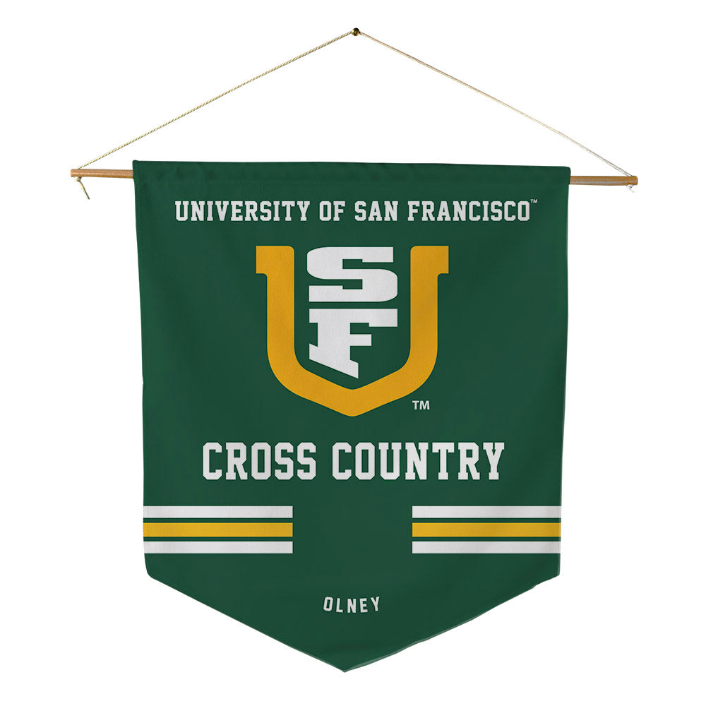 USFCA - NCAA Men's Cross Country : Jack Olney - Pennant - 18" x 21"-0
