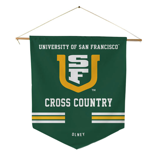 USFCA - NCAA Men's Cross Country : Jack Olney - Pennant - 18" x 21"-0