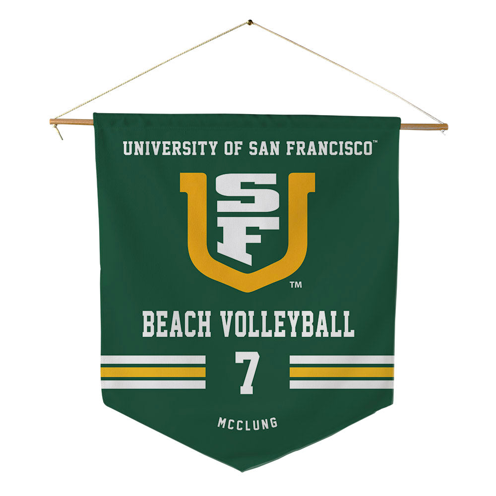 USFCA - NCAA Beach Volleyball : Scarlett McClung - Pennant - 18" x 21"-0