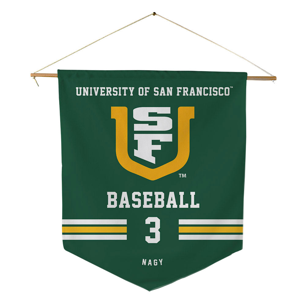 USFCA - NCAA Baseball : Zach Nagy - Pennant - 18" x 21"-0
