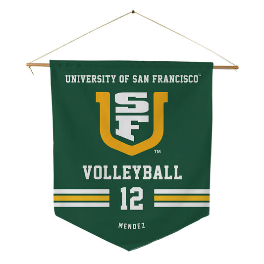 USFCA - NCAA Women's Volleyball : Taylor Mendez - Pennant - 18" x 21"-0