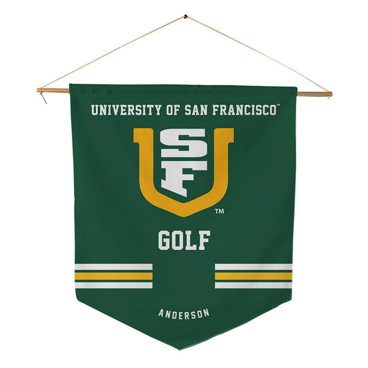 USFCA - NCAA Men's Golf : Theo Anderson - Pennant - 18" x 21"-0