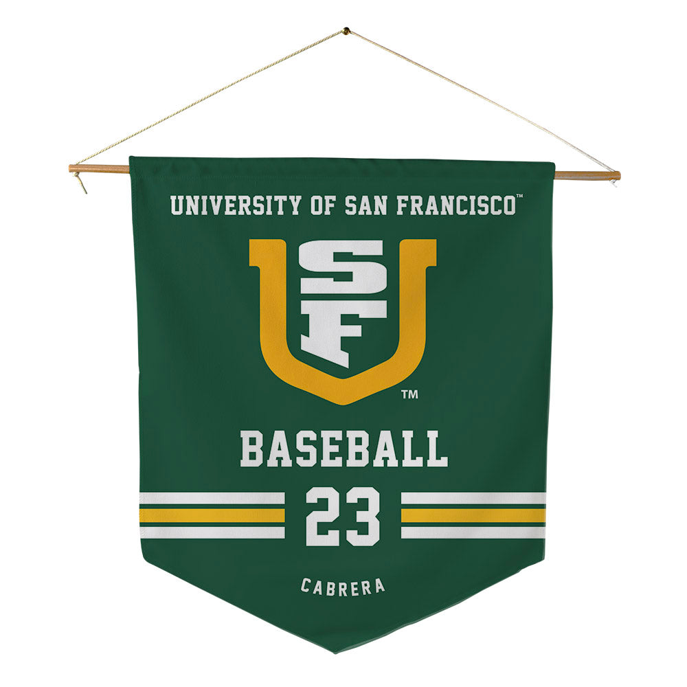 USFCA - NCAA Baseball : AC Cabrera - Pennant - 18" x 21"-0
